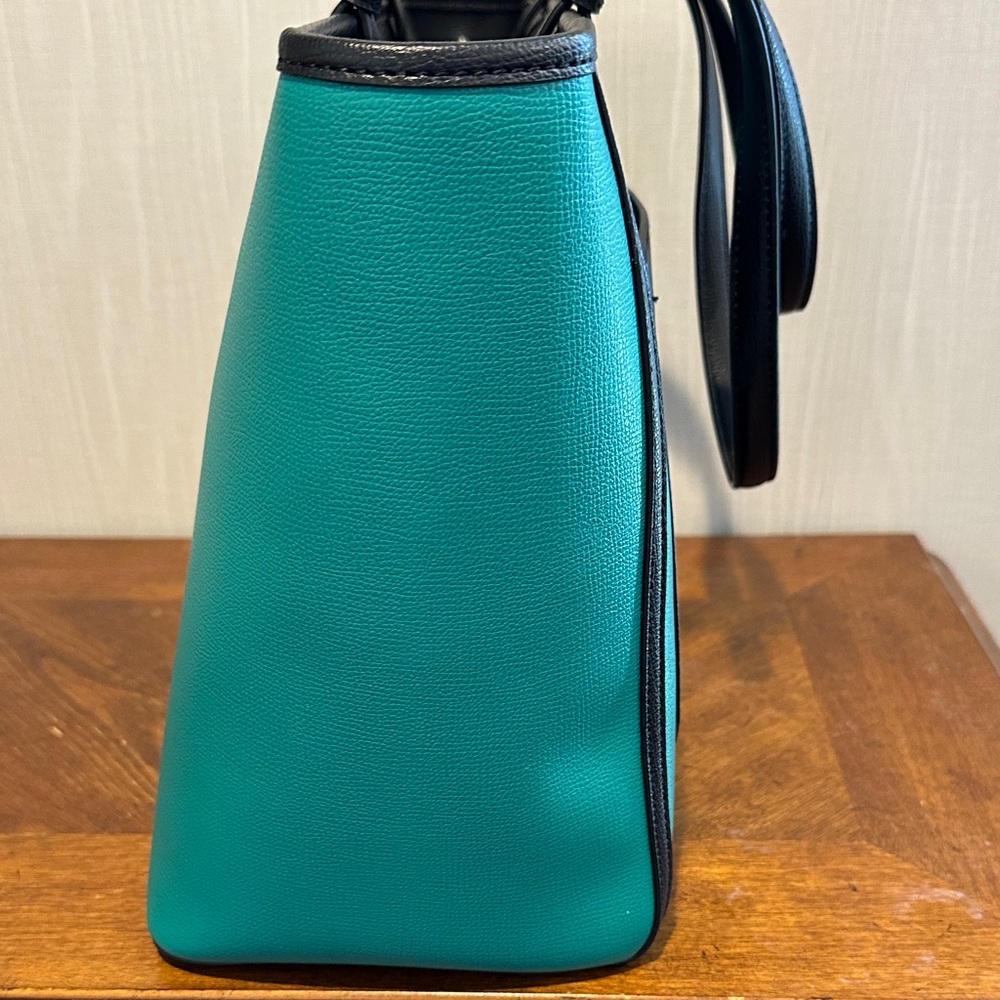 Karl Lagerfeld Turquoise and Black Tote - Picture 4 of 15